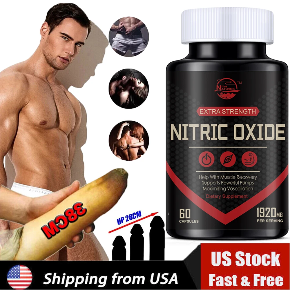 Nitric Oxide Booster Supplement - L-Arginine, L-Citrulline 1920mg - 60 Capsules