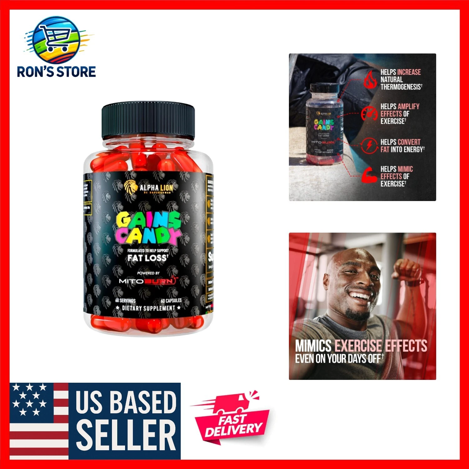 Gains Candy MitoBurn Capsules: Powerful Weight Loss & Energy Enhancement Formula