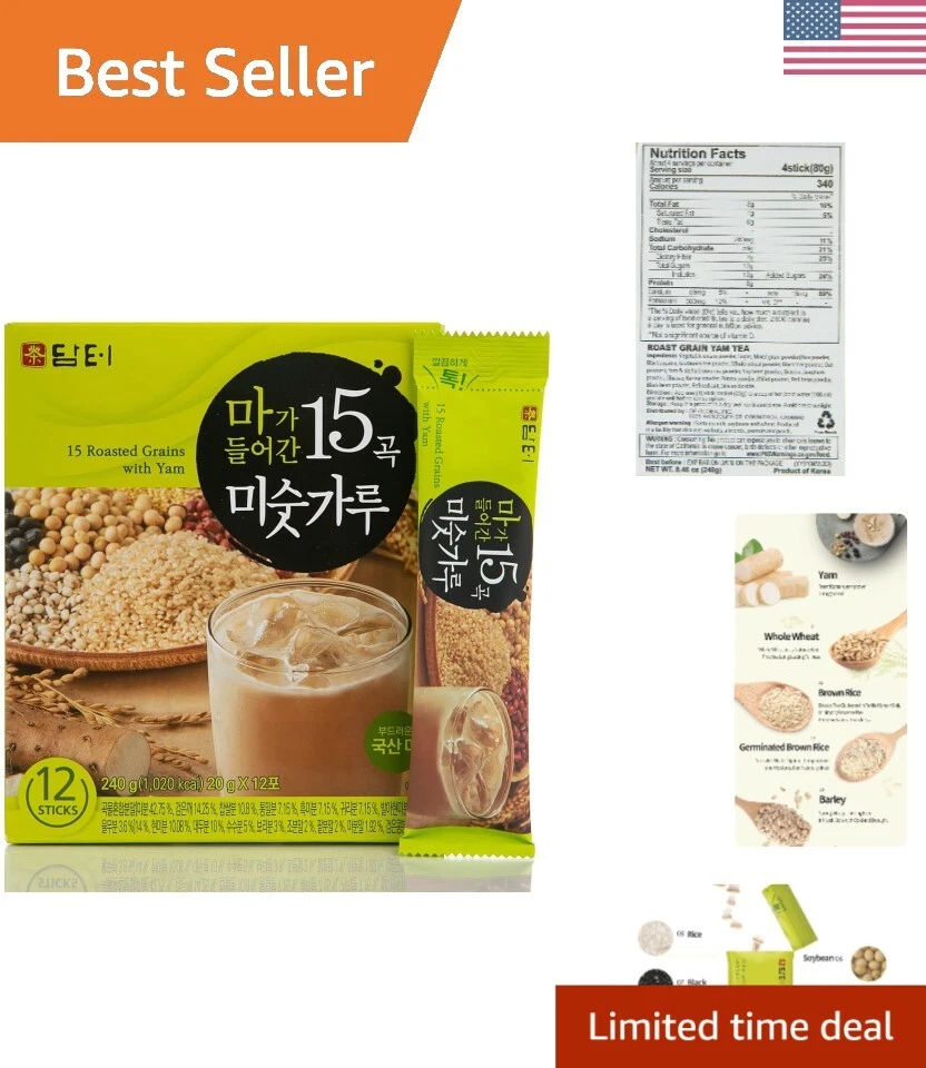 Nutritious Korean 15-Grain Meal Replacement Shake - Caffeine-Free & Delicious