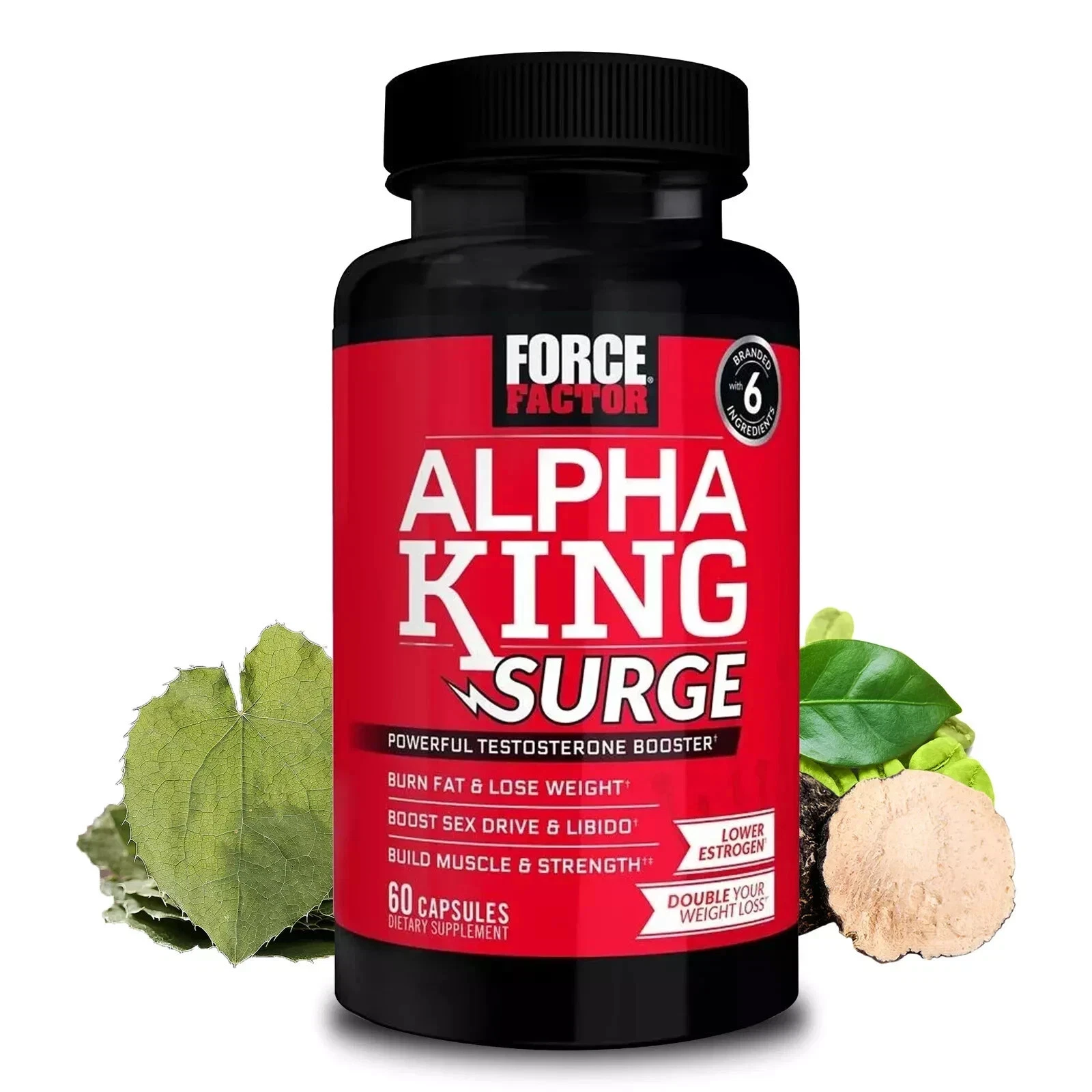 Force Factor Alpha King Surge-Testosterone Booster & Muscle Gain, Pack of 1 .