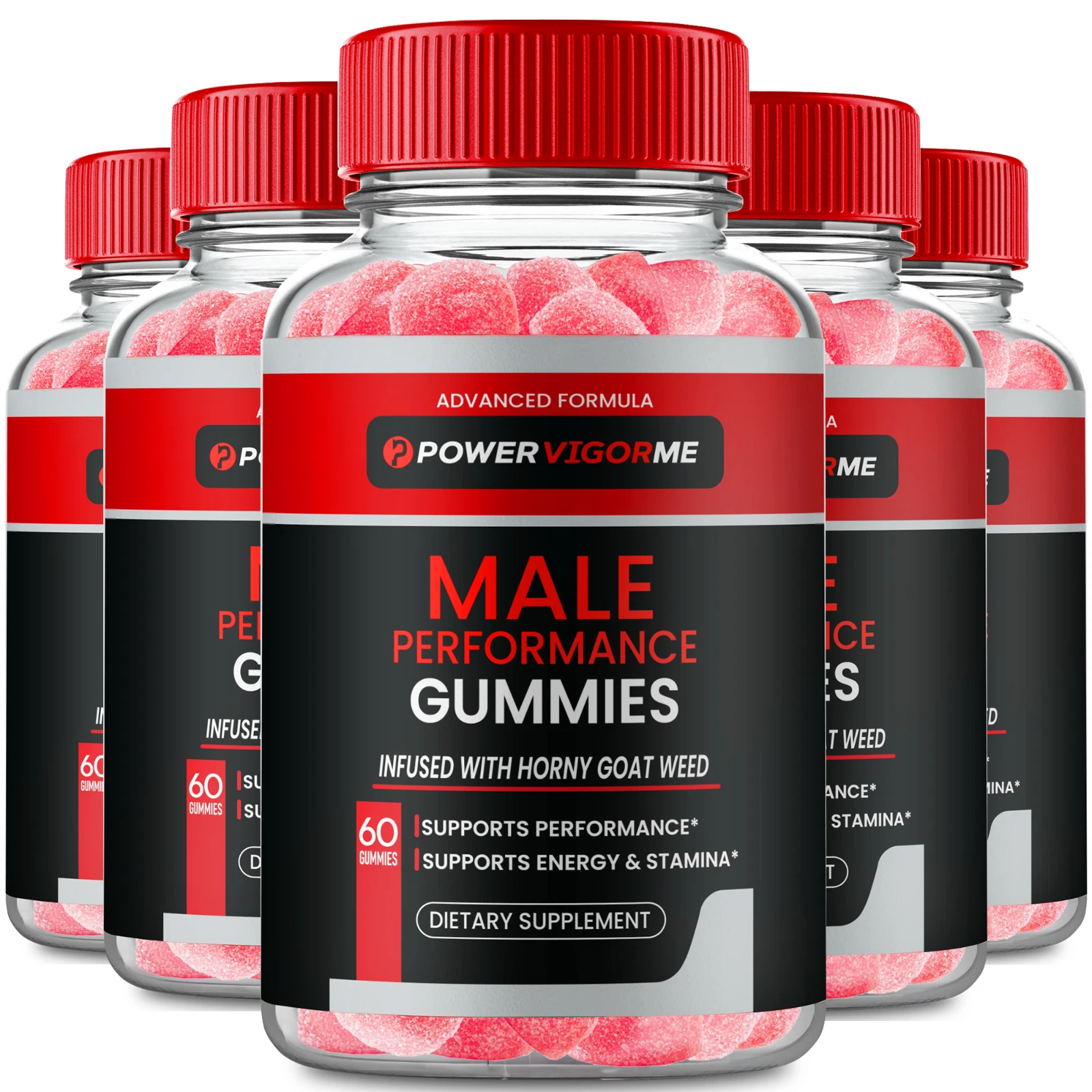 (5 Pack) Power Vigor Male Gummies, PowerVigor Supplement Gummy for Men Gummy
