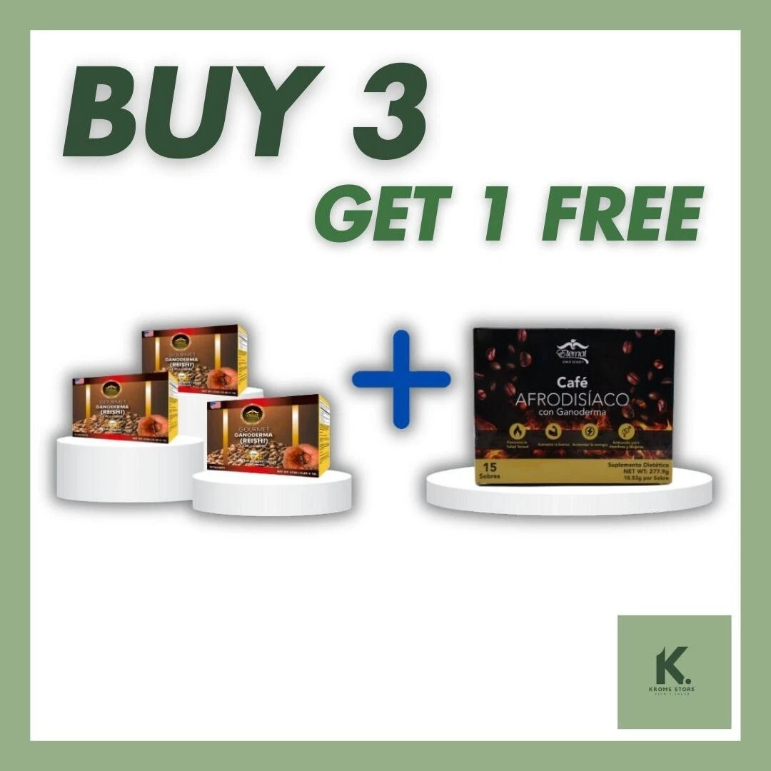 Traditional Insta Latte Coffee Ganoderma Reishi 4 En 1 Eternal Pack 4 Drinks