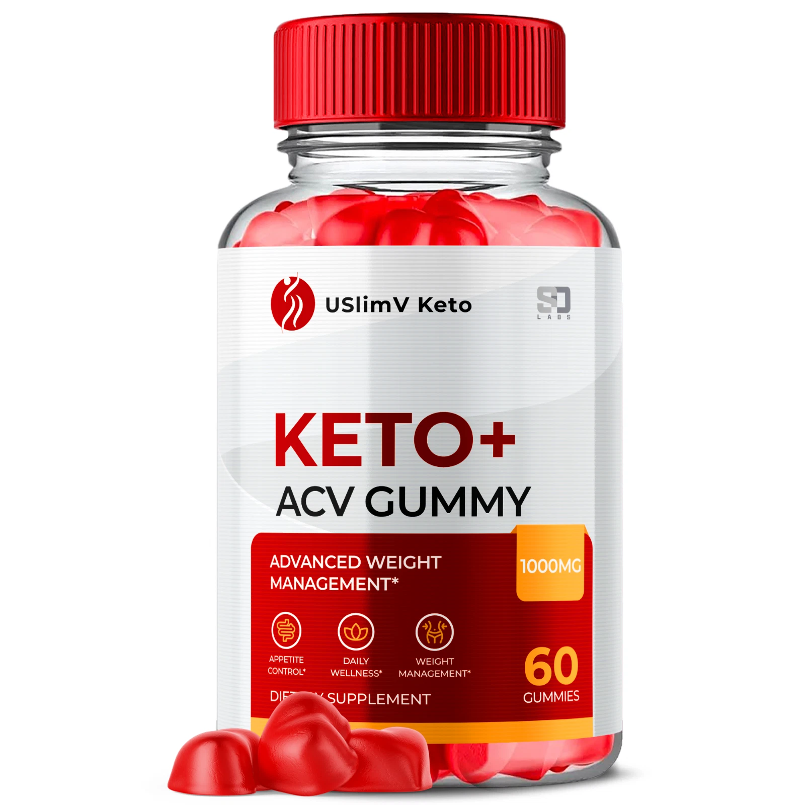 USlimV Keto ACV, USlimV Keto ACV Gummies Advanced Weight Loss (60 Gummies)