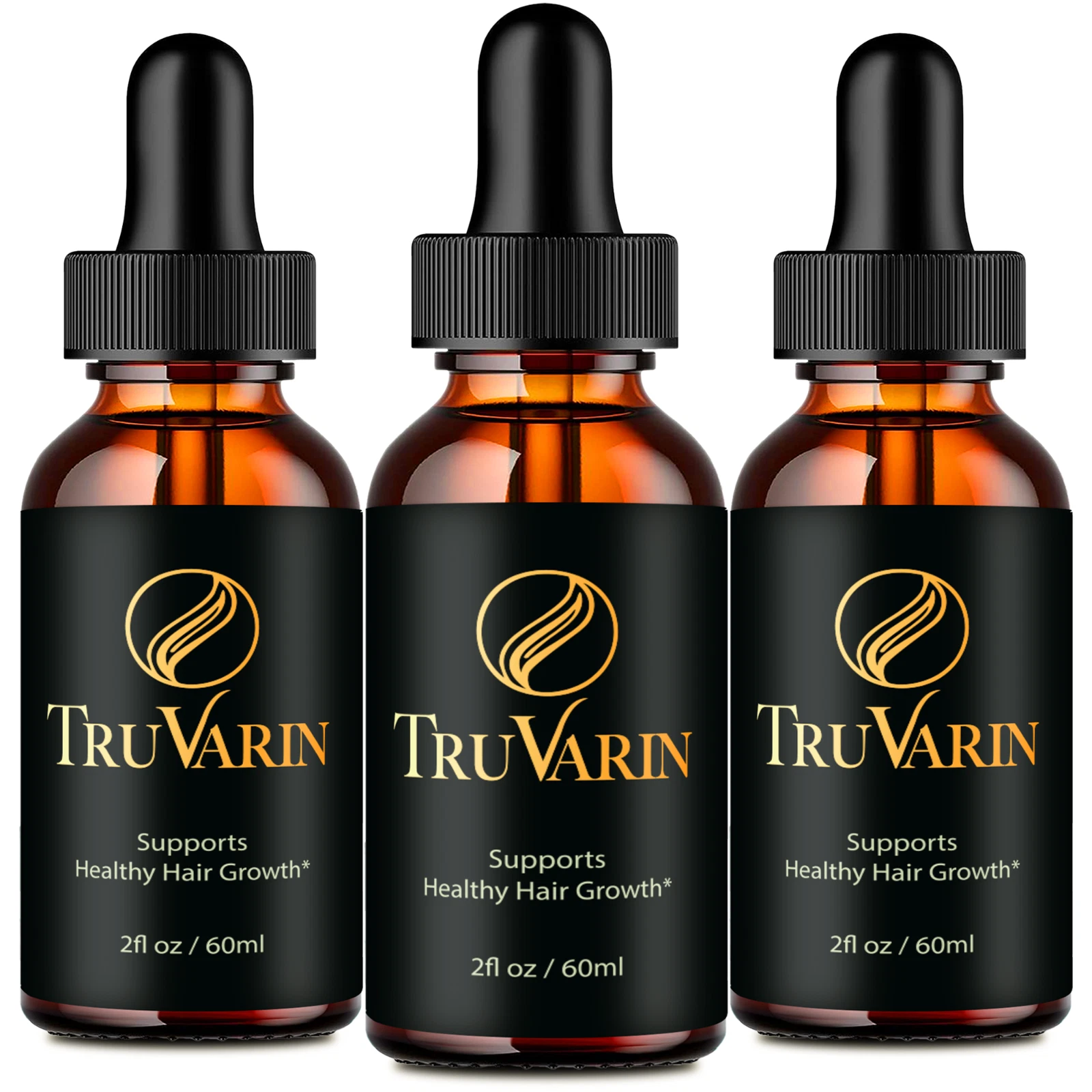 (3 Pack) Truvarin Advanced Hair Growth Drops to Reduce Hair Loss and Thinning