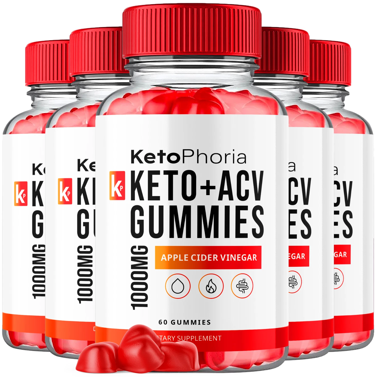 KetoPhoria Apple Cider Vinegar Gummies Max ACV Strength Supplement 300 Gummies