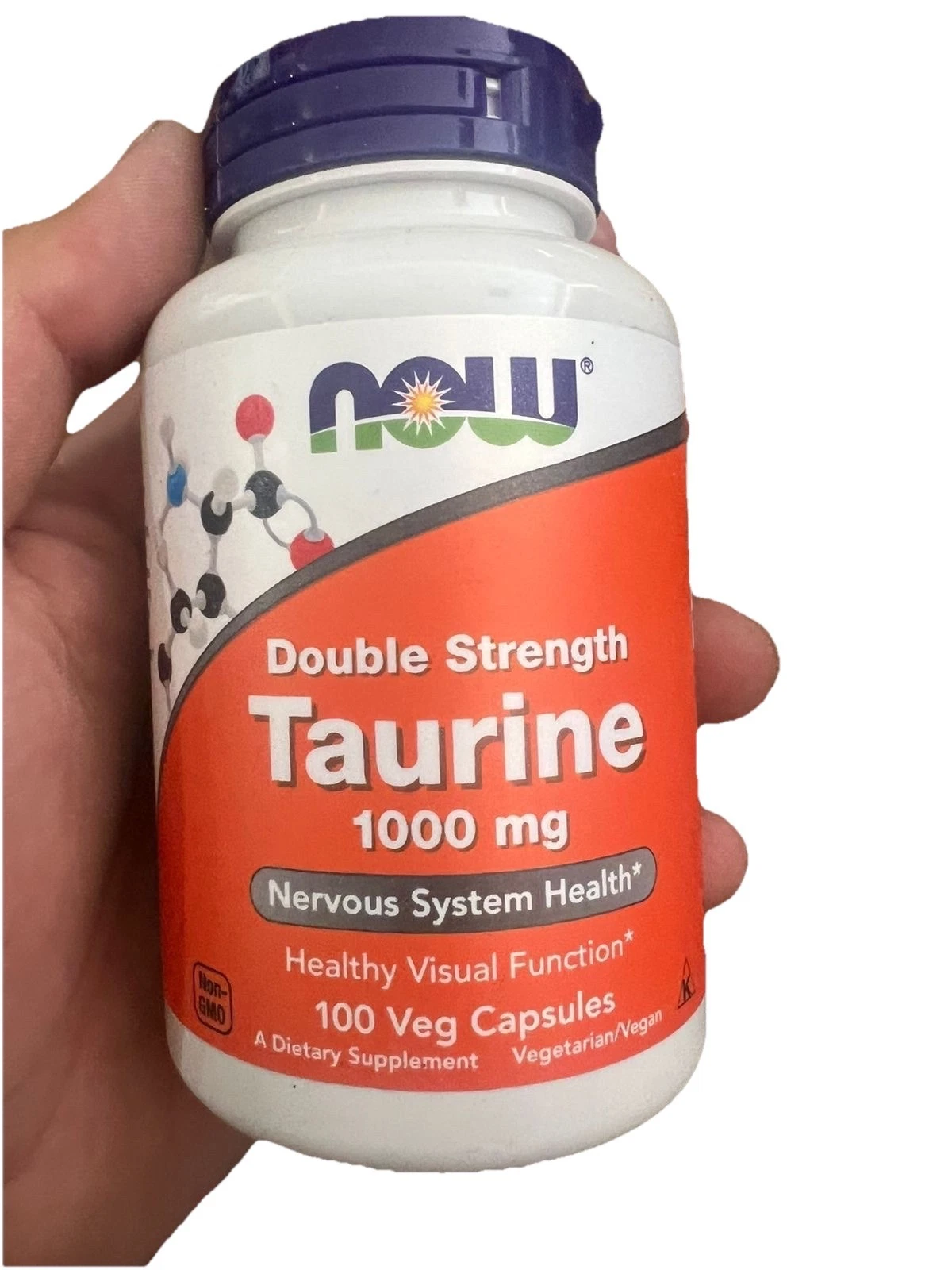 NOW Foods Double Strength Taurine 1,000 mg 100 Veg Caps