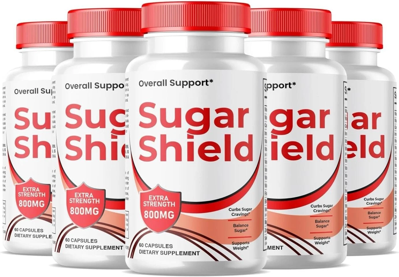 (5 Pack) Sugar Shield Blood Sugar Support Supplement for Healthy Blood Levels