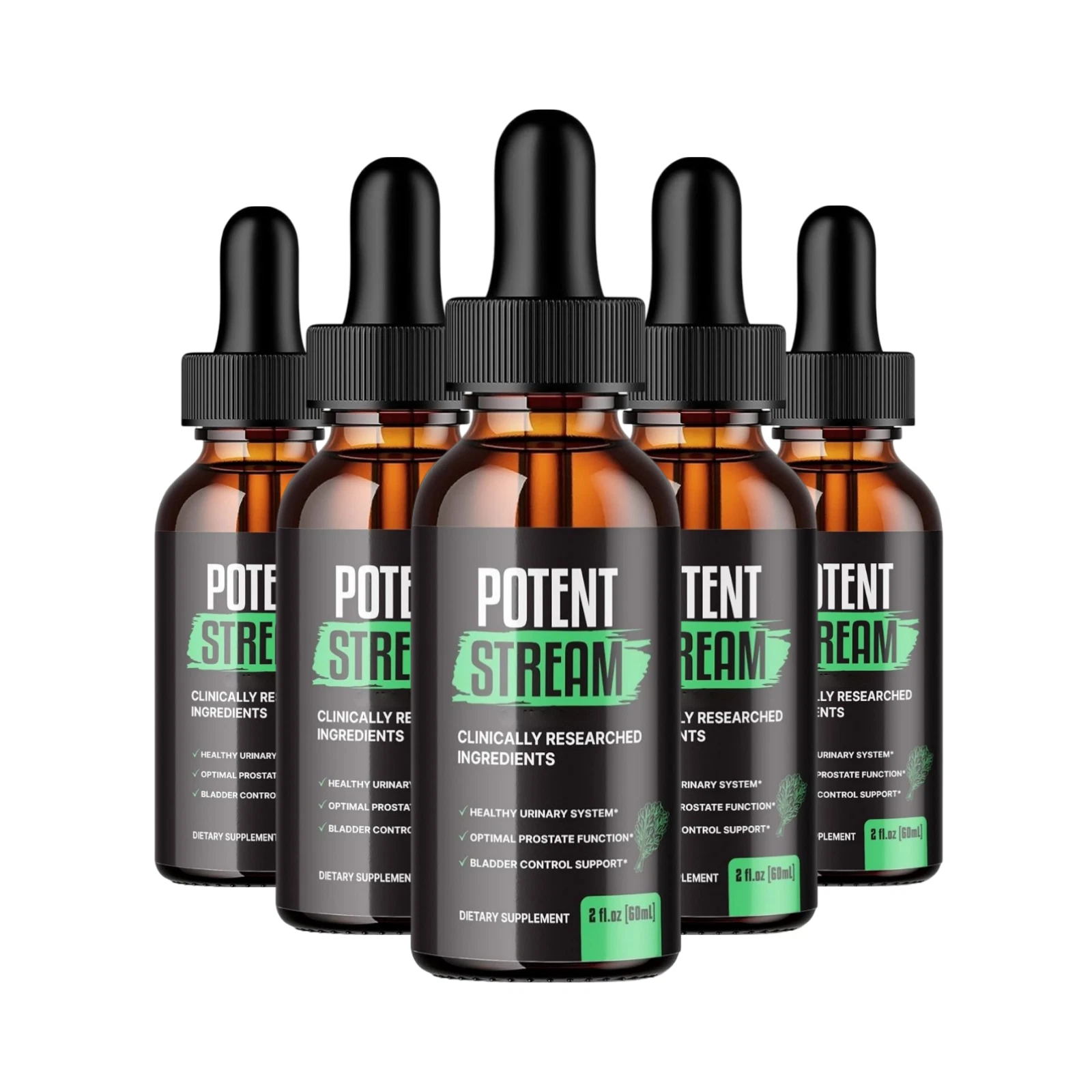 5-Pack Potent Stream Drops, PotentStream Prostate & Overall Wellness Support
