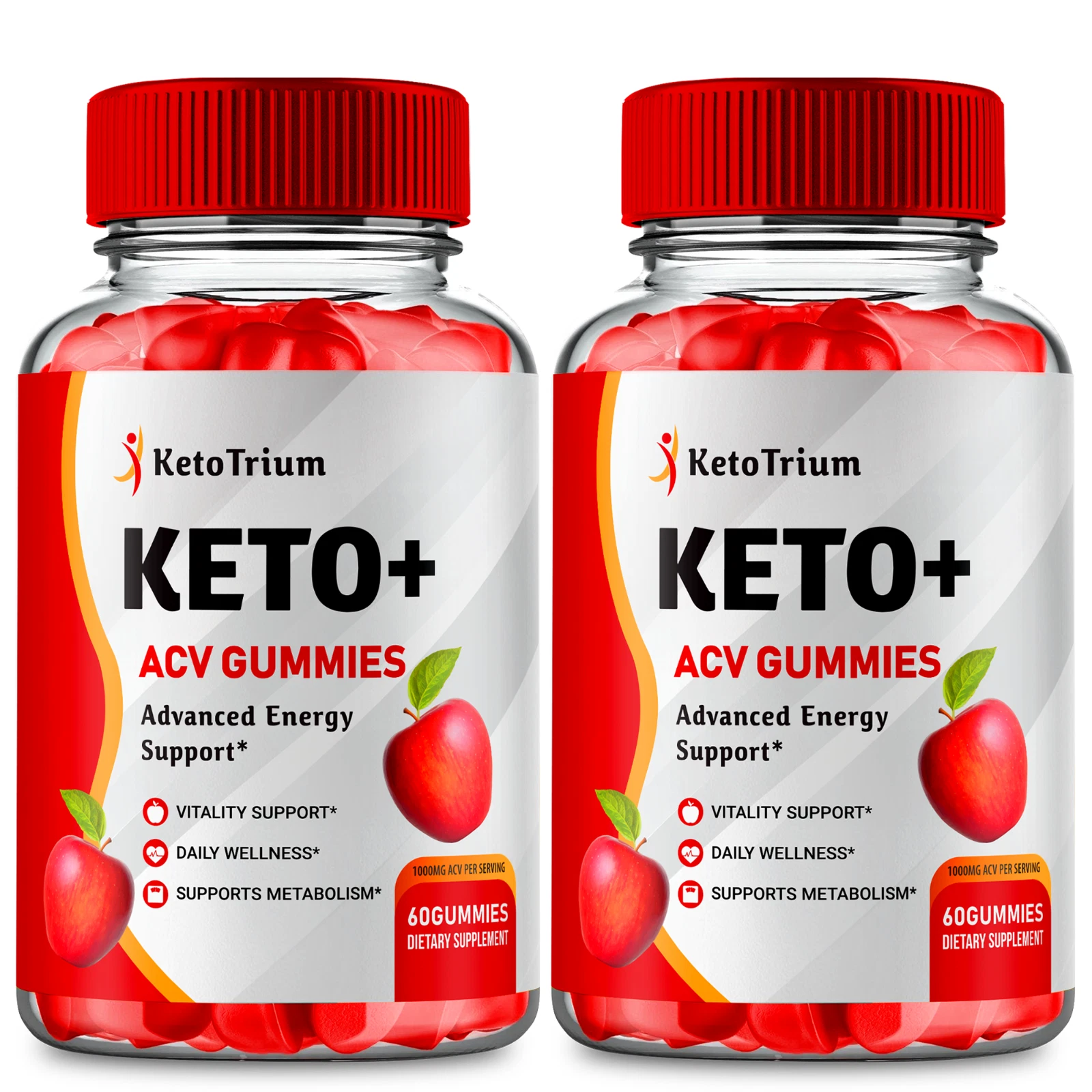 (2 Pack) Keto Trium ACV Weight Loss Gummies to Control Appetite & Cravings