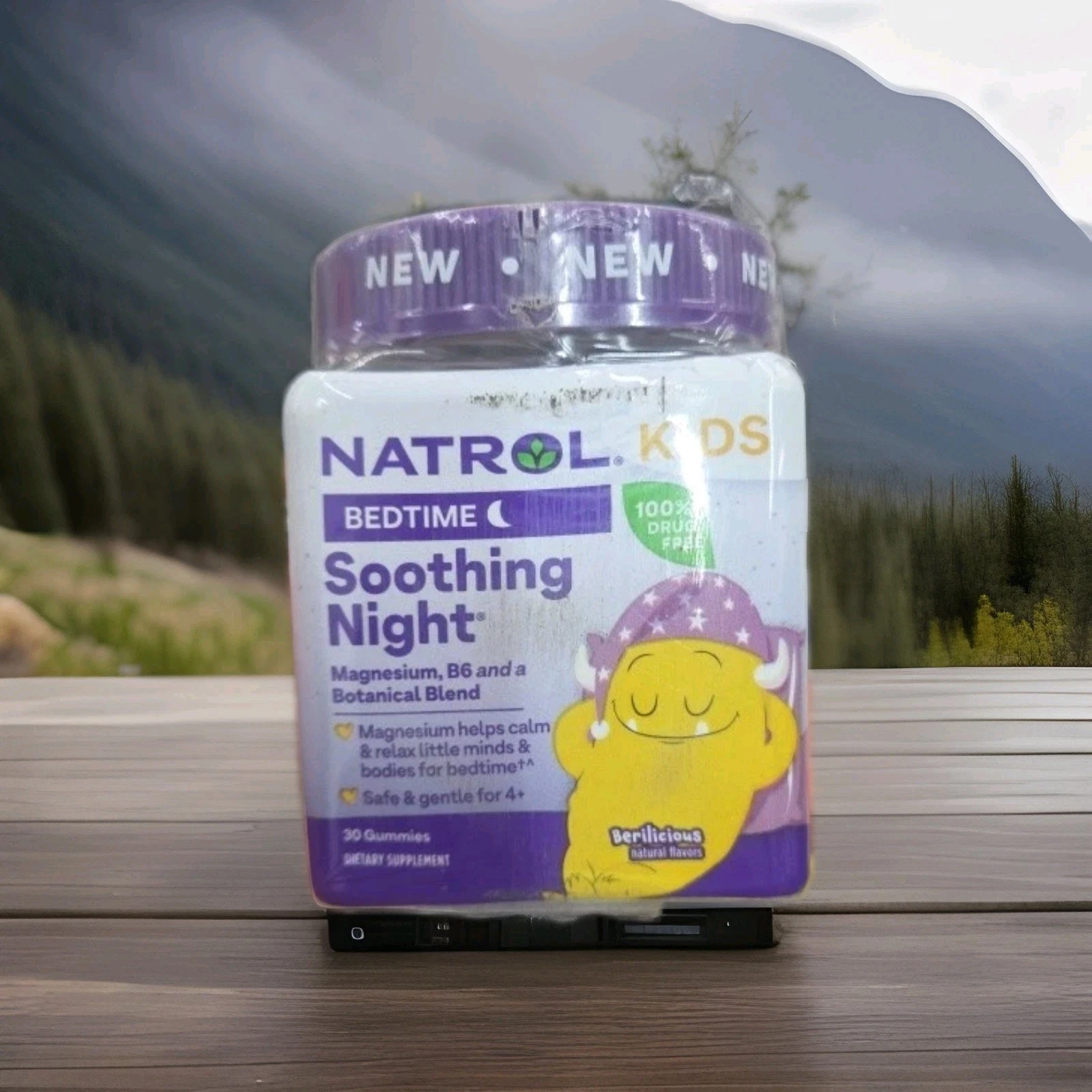 Natrol Kids Bedtime Soothing Night Safe & Gentle for 4 - 30 Gummies - EXP 07/26