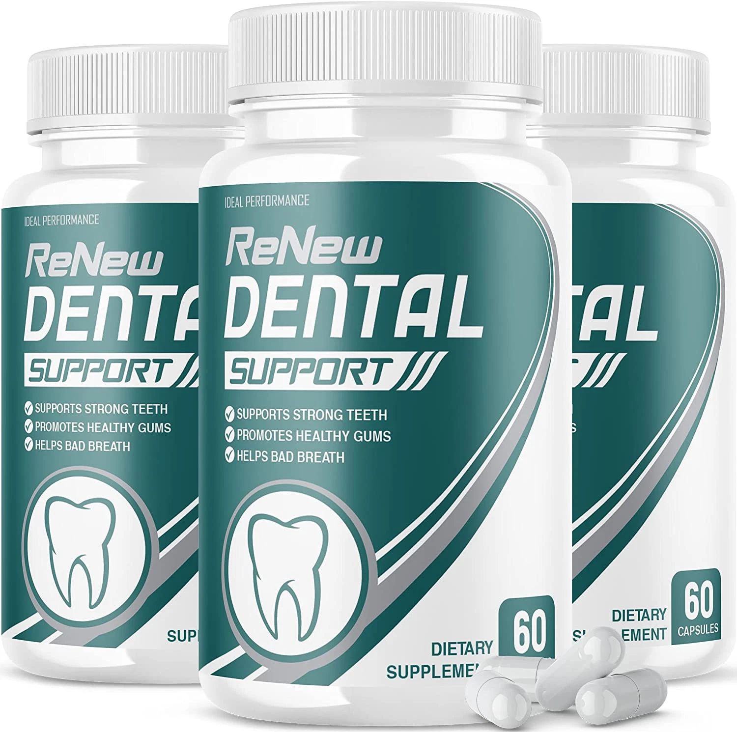 (3 Pack) Renew Dental Support Pills Cleanser (180 Capsules)