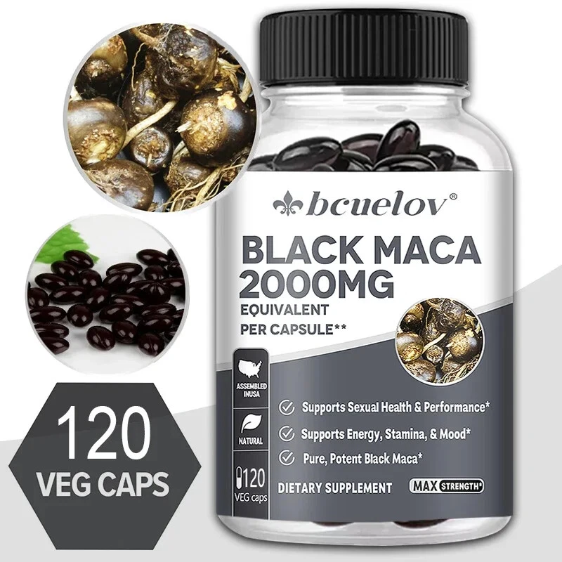 Black Maca Root 2000 Mg (4:1 Extract) 120 Endurance Mood Capsules