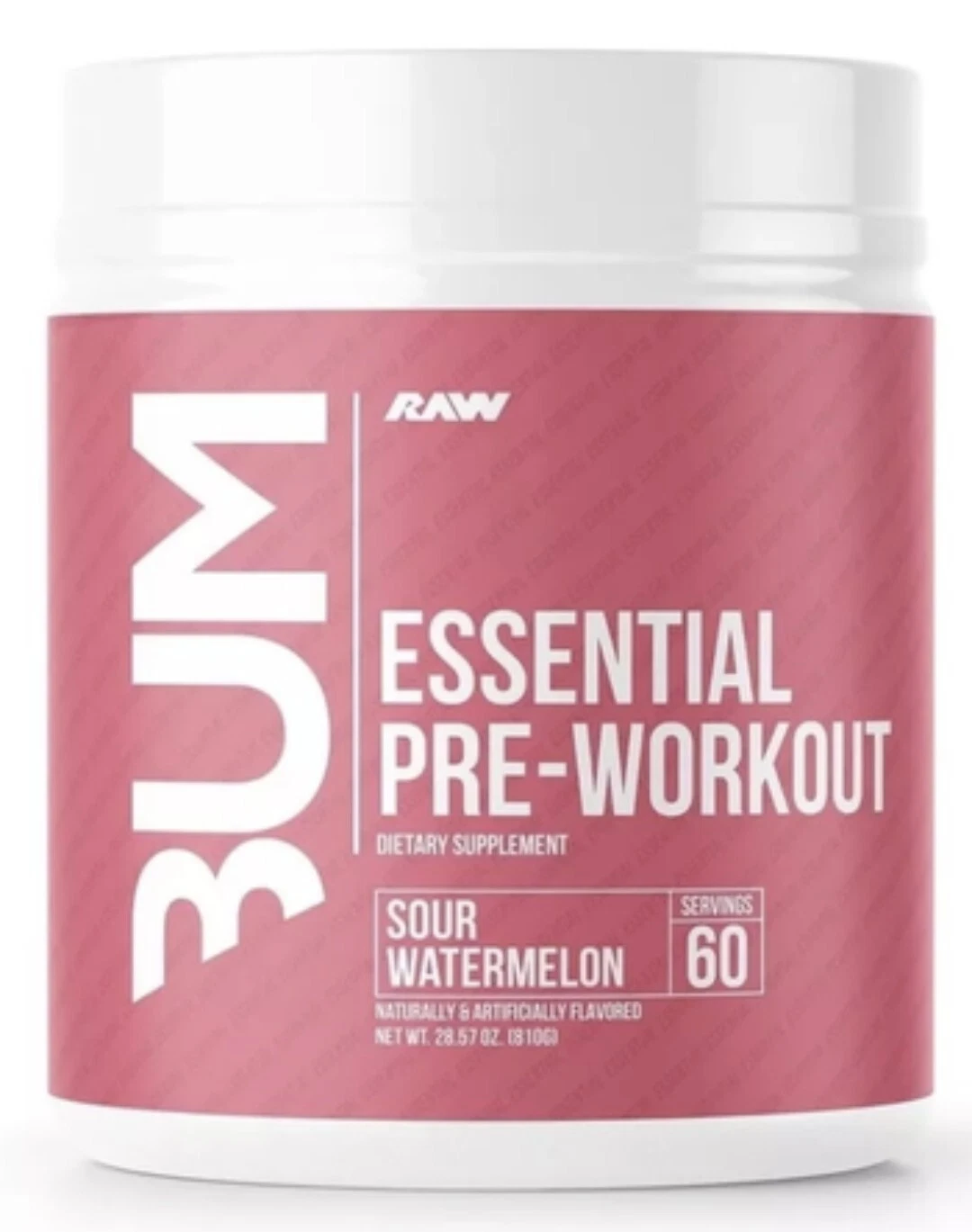 RAW Nutrition CBUM Essential Pre Workout Powder, Sour Watermelon (60 Servings)