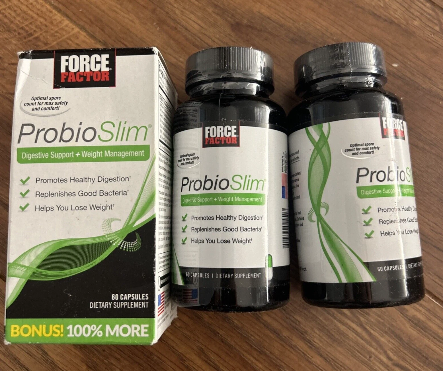 x3 Force Factor ProbioSlim Probiotic Supplement Weight Loss (180 Caps total)