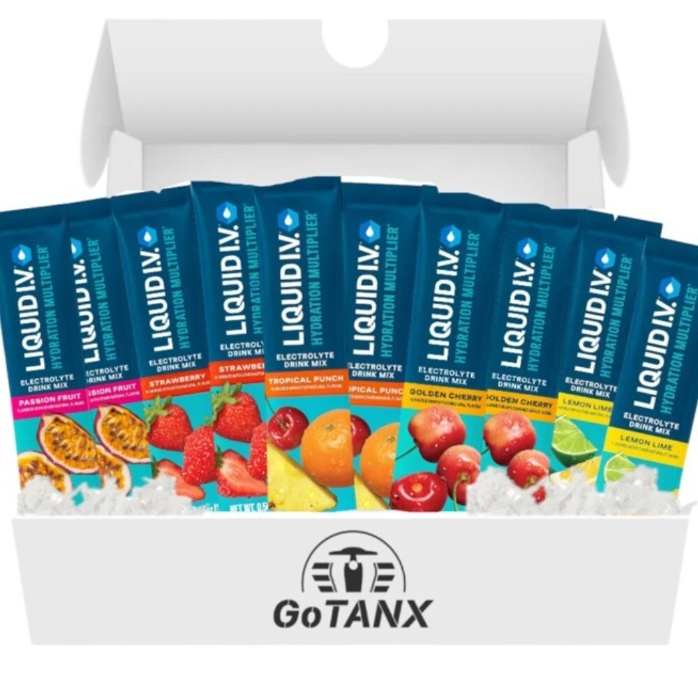 10 Liquid IV Hydration Multiplier Electrolyte Drink Mix Variety Pack