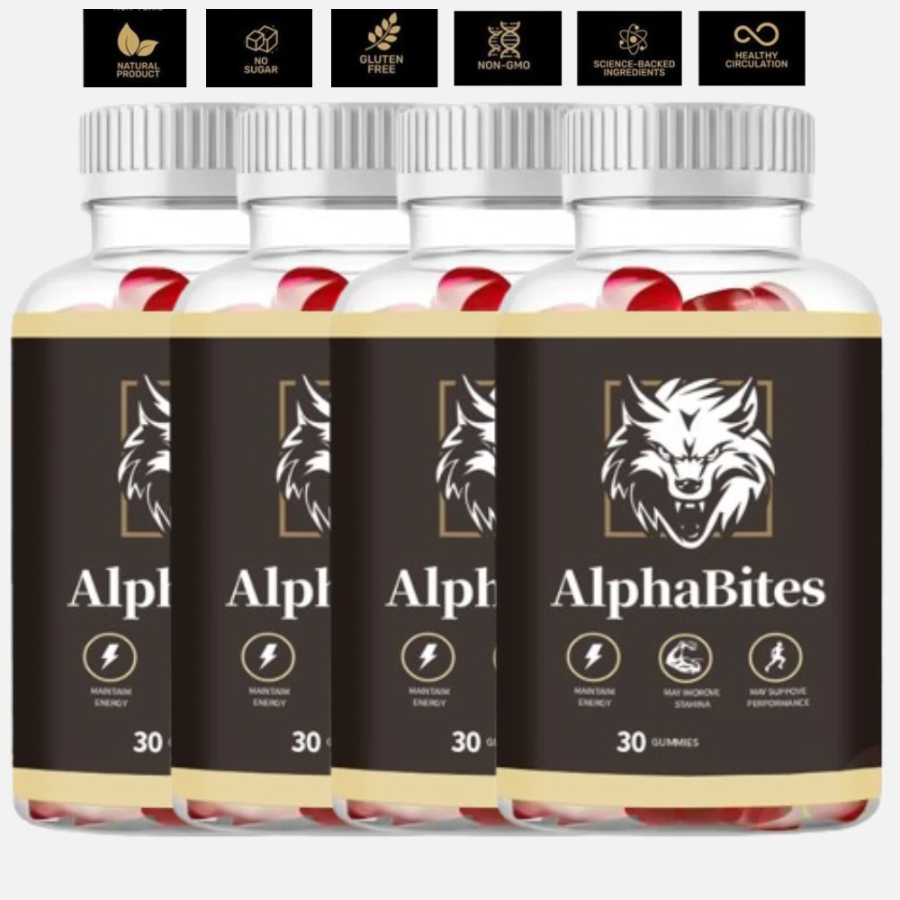 (4 Pack) Alpha Bites Gummies AlphaBites Max Performance Gummy (4 Month Supply)
