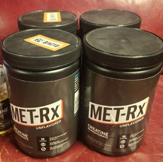 Met-Rx Creatine Monohydrate Powder 4-Pack Lot Unflavored 14.1 Oz 400g BBD6/2025