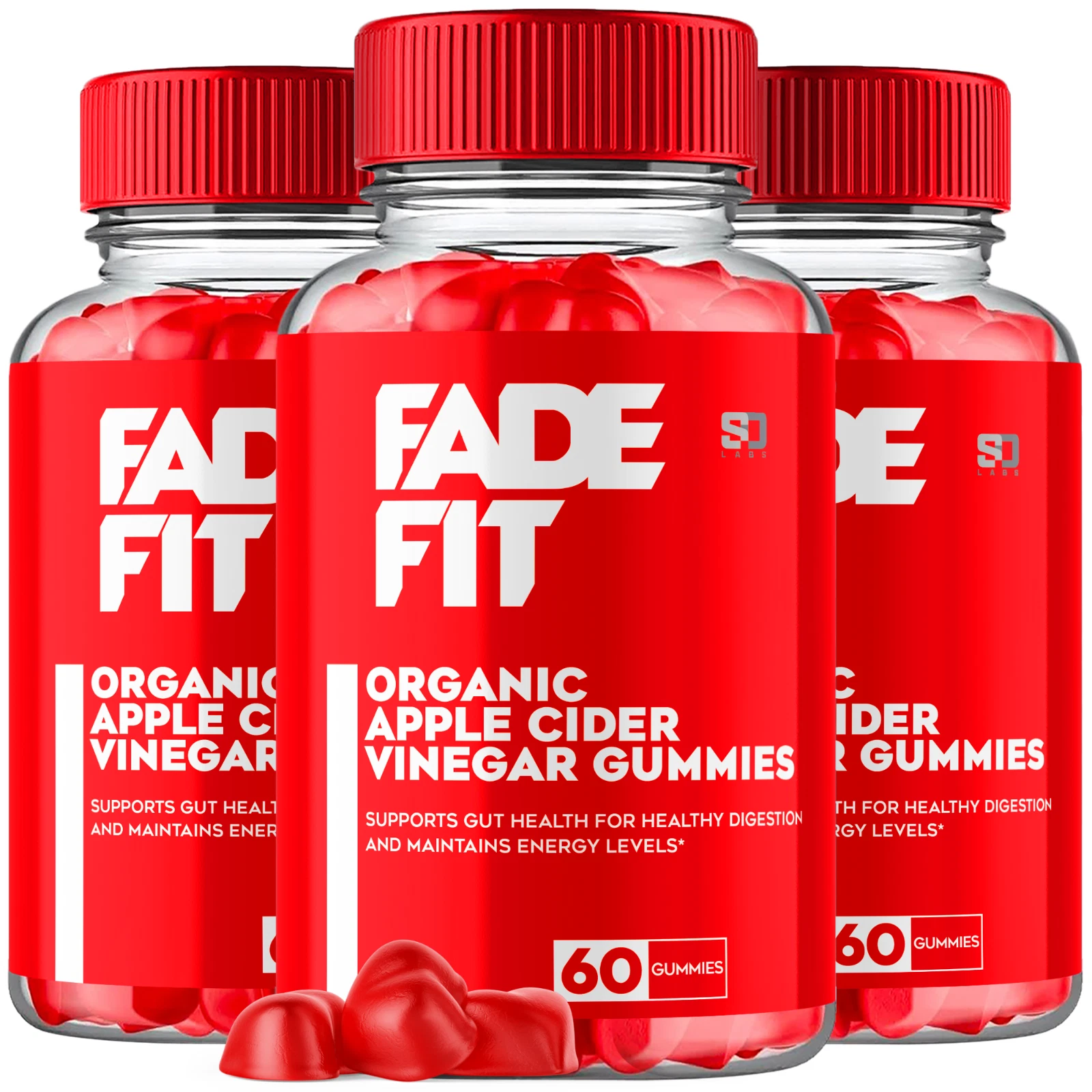(3 Pack) Fade Fit Keto Gummies, Fade Fit ACV Keto Weight Loss (180 Gummies)