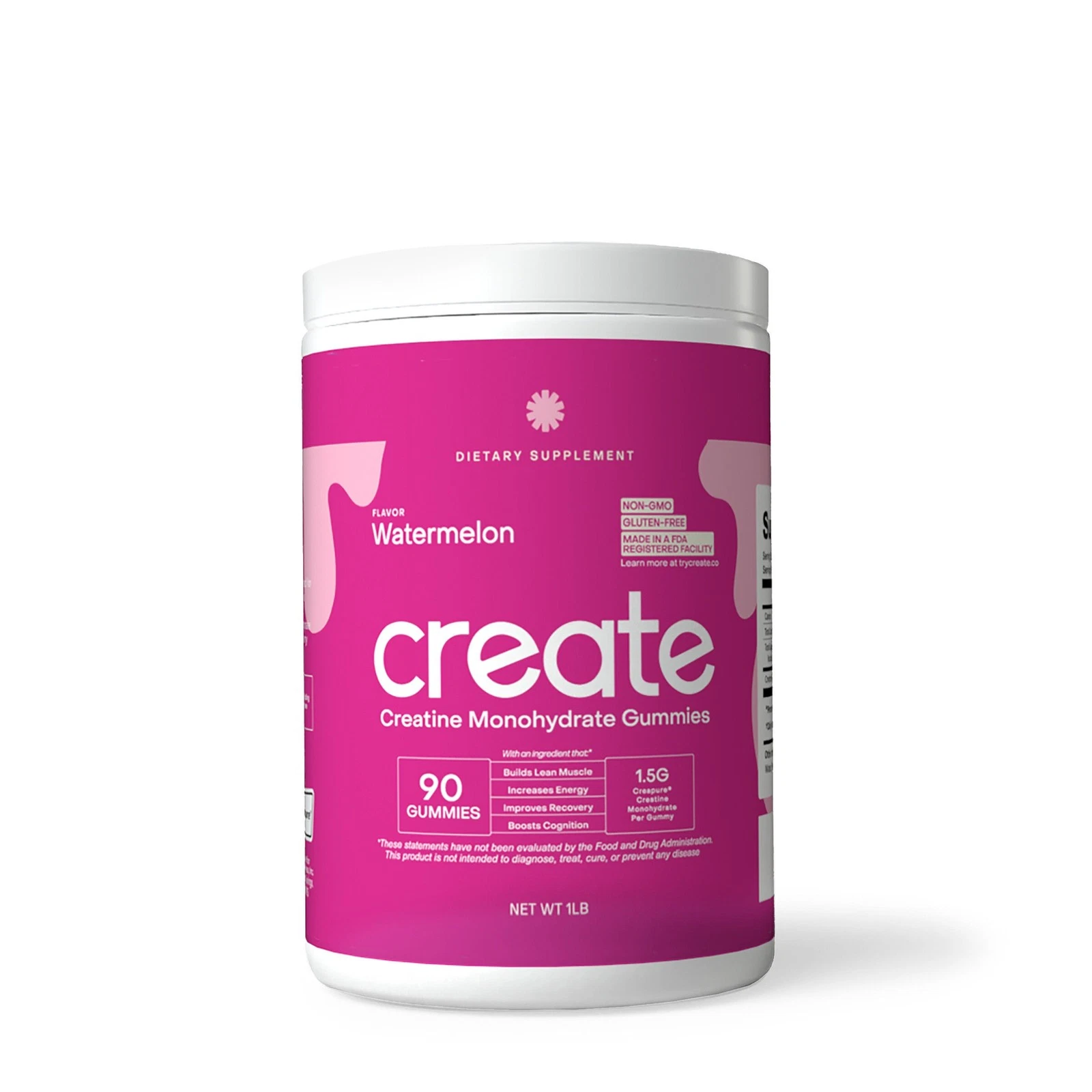 Creatine Monohydrate Gummies - Watermelon - 90 Gummies (30 Servings)