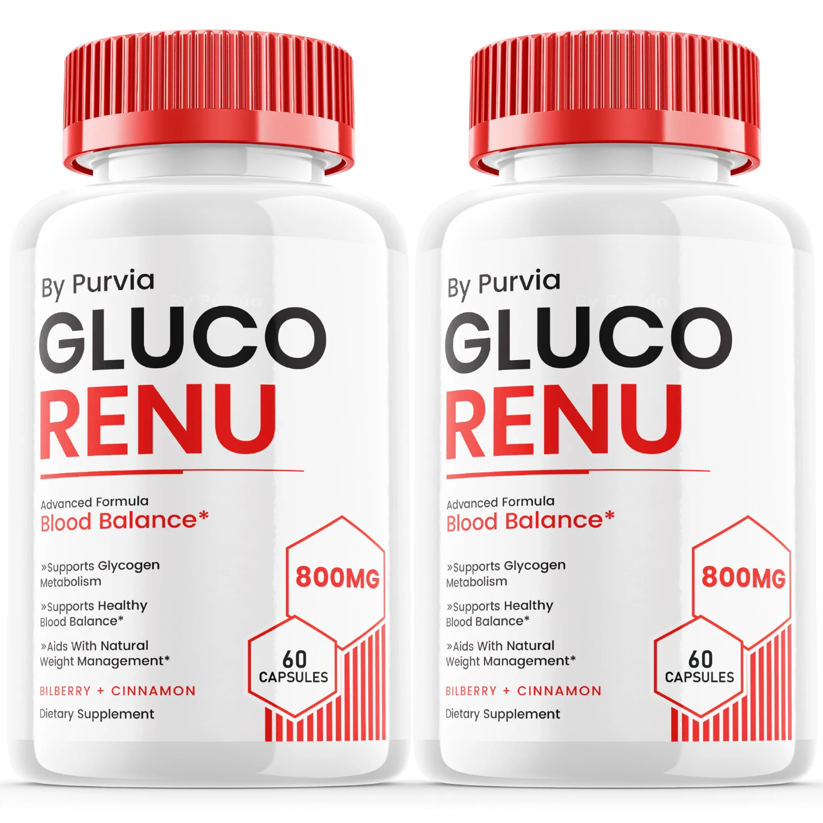 (2 Pack) Gluco Renu Capsules for Overall Blood Health Support Formula Supplement