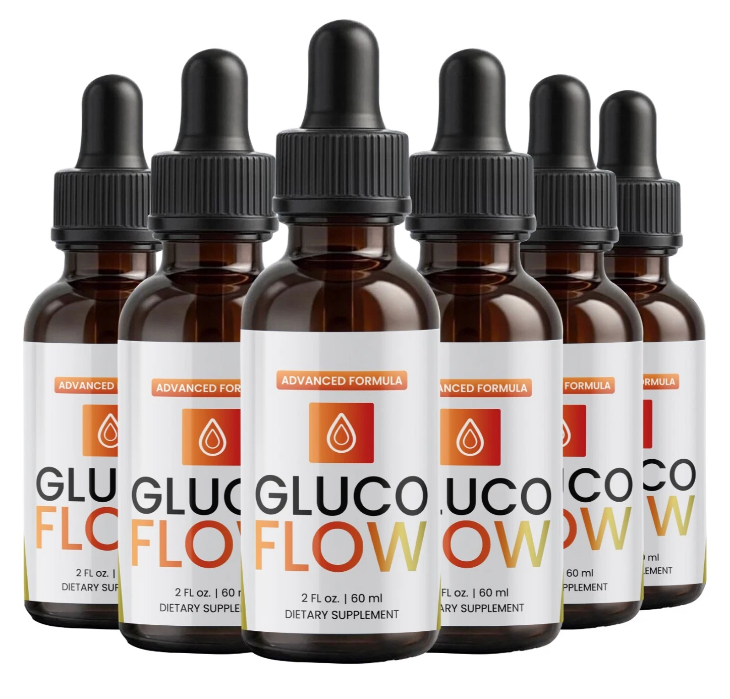 (6 Pack) Gluco Flow Drops, Healthy Flow Gluco Support, Advanced Blood Formula
