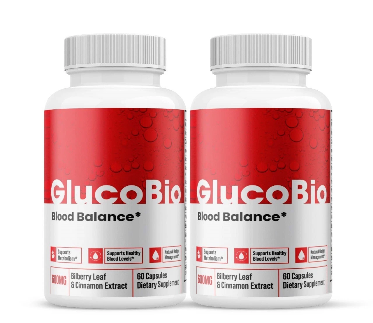 (2 Pack) Glucobio Advanced Health & Wellness Blood Support Pills (120 Capsules)