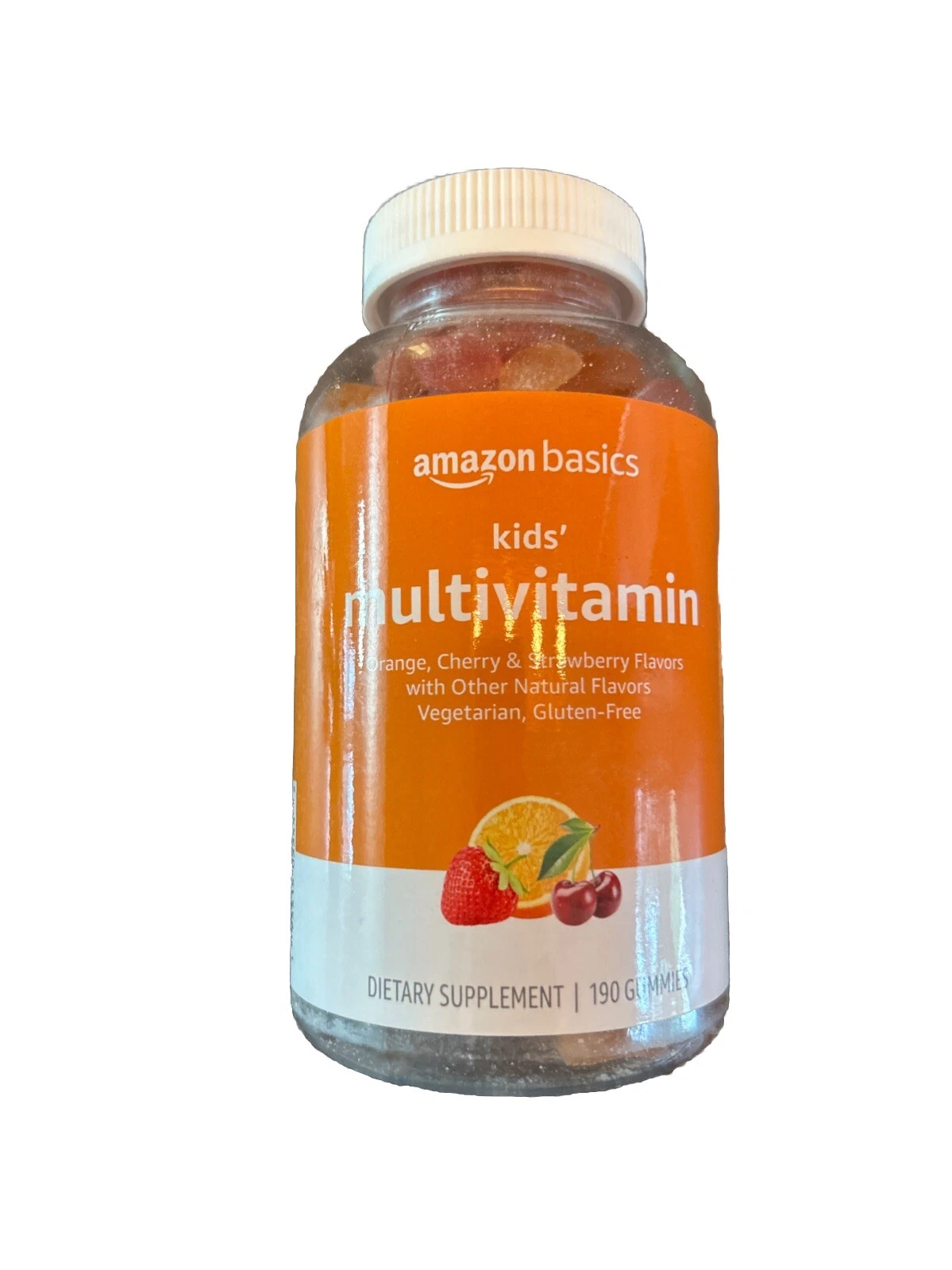 어린이 종합비타민 - 오렌지, 체리 & 딸기맛 - 190정 - 예: 7/25