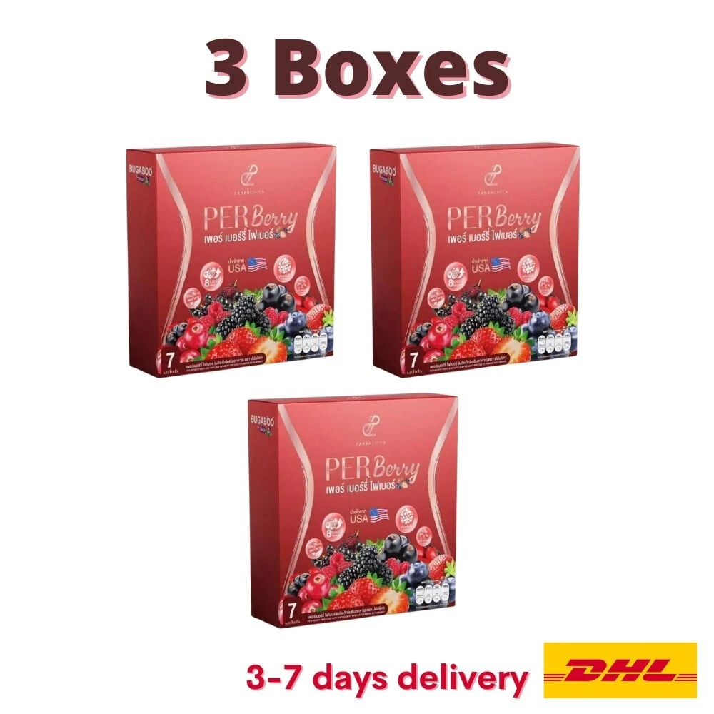 3X Per Berry Fiber Pananchita Dietary Supplement Weight Control Detox Body Slim