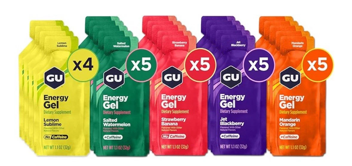 Gu Energy Gel Fruity Mixed Flavor, 24 Count