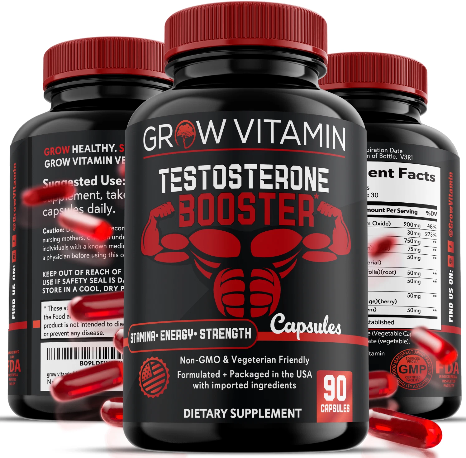 ORIGINAL TESTO BOOSTER CAPLETS - PRIME LABS BOOSTER ENDURANCE ENERGY STRENGHT