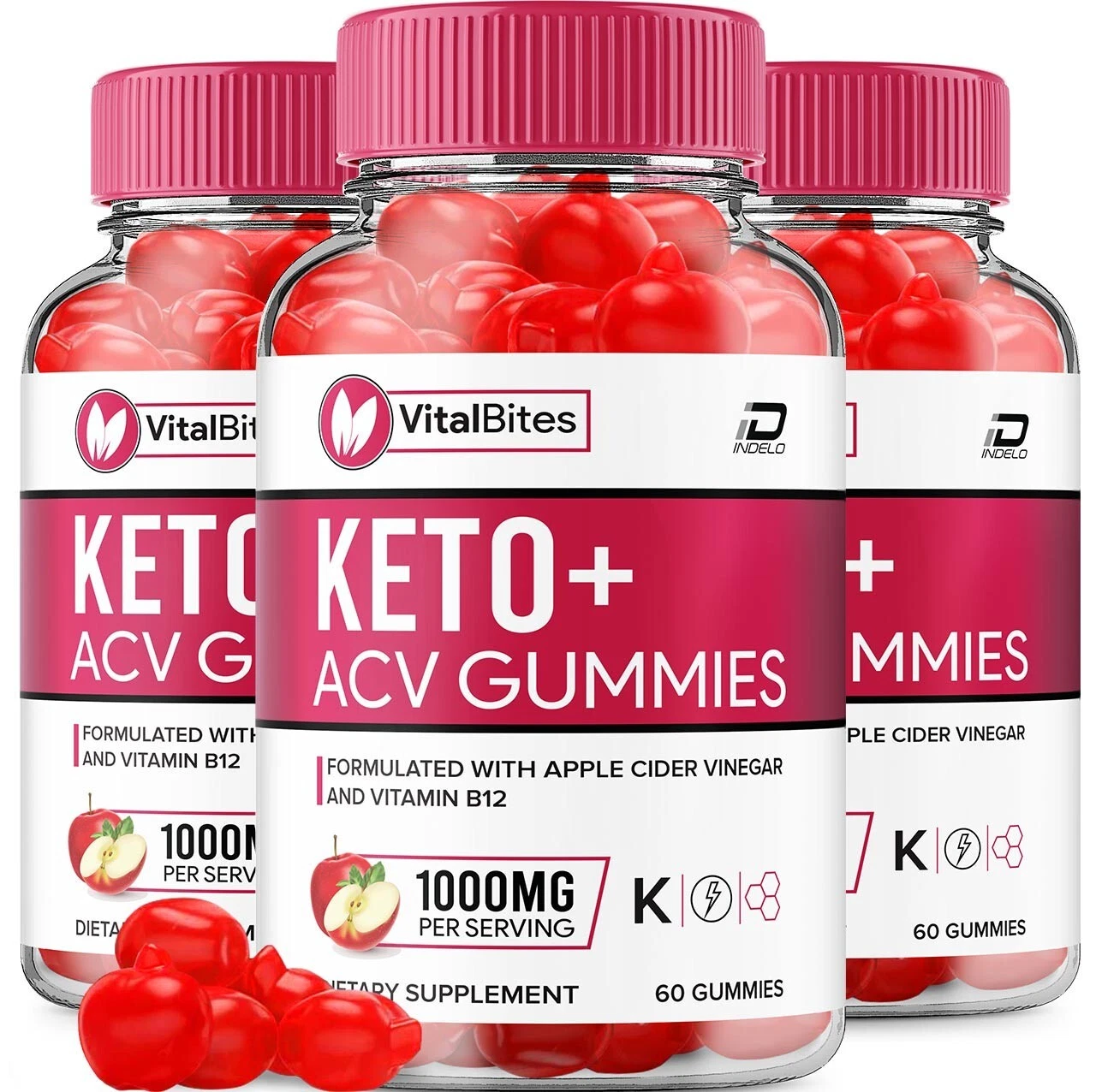 (3 Pack) Vital Bites Keto ACV Gummies Supplement - VitalBites Weight Management