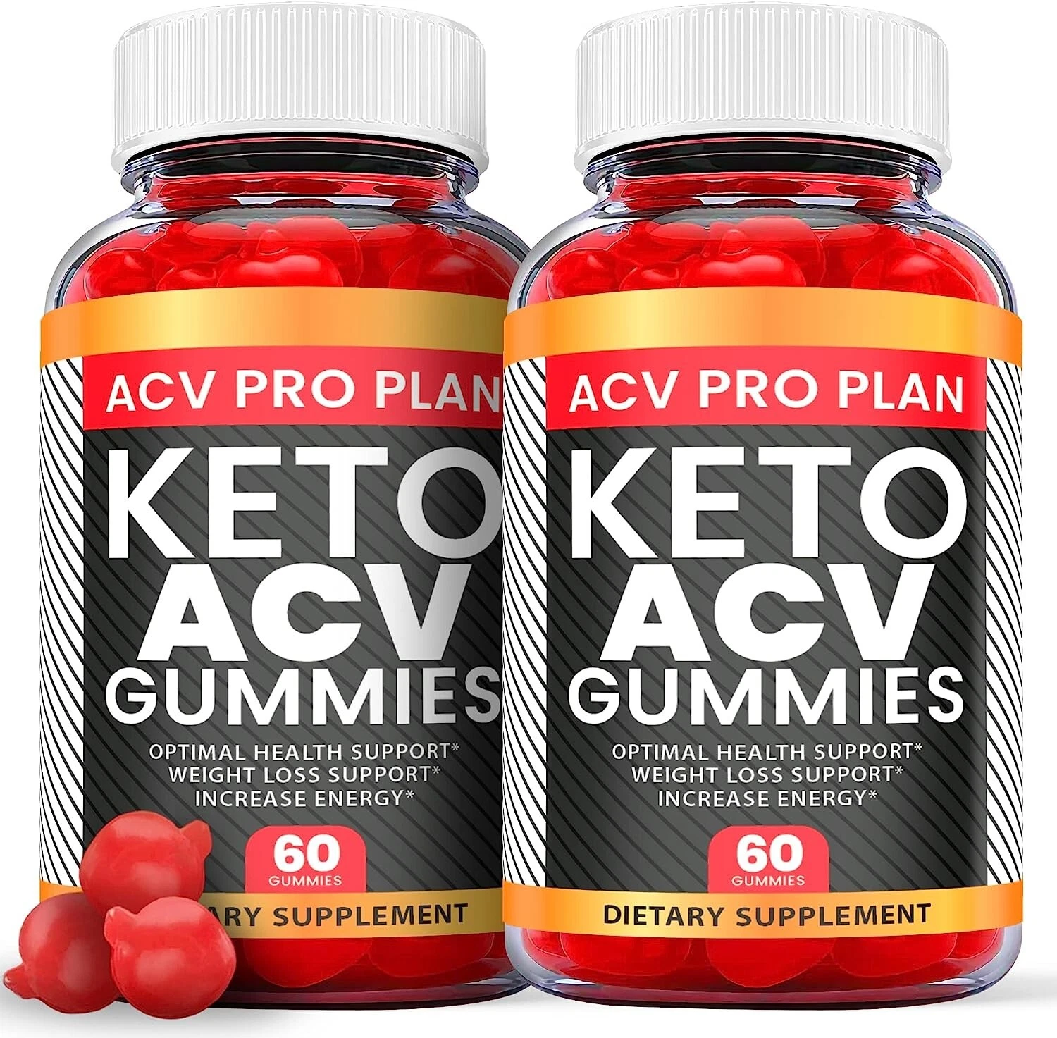2 Pack - ACV Pro Plan Keto Gummies - Vegan, Weight Loss Supplement - 120 Gums
