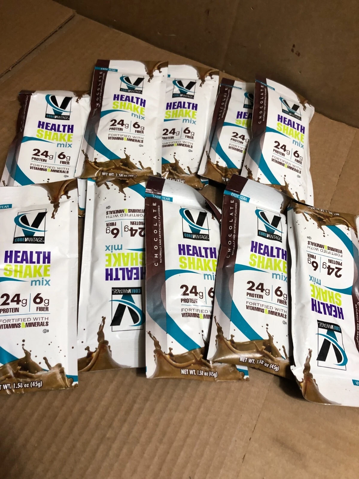 Corevantage Chocolate Health shake Shake Mix, 10 Packets 1.58oz EACH EXP:6/6/26