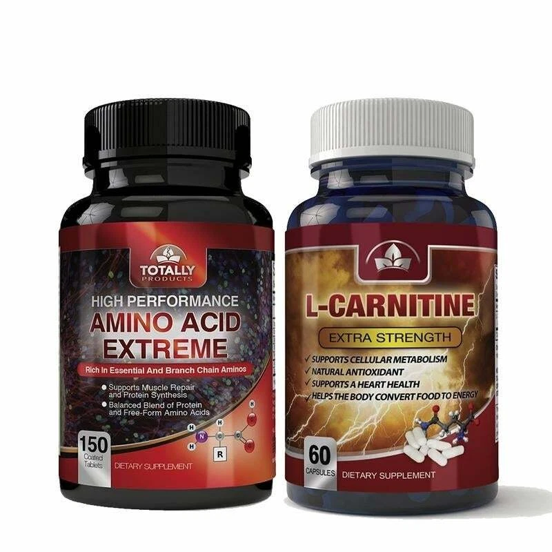 BCAA L-Carnitine Combo Pack Ultimate Muscle Gain Best Optimum 210 Caps