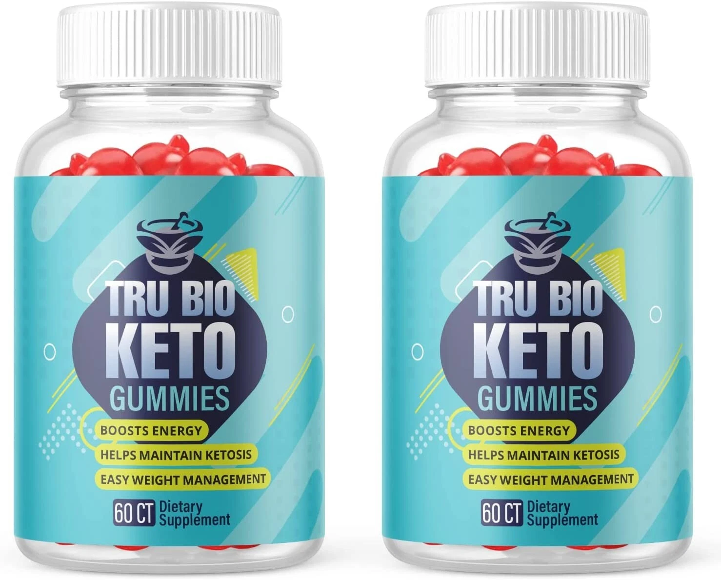 2 Pack - Tru Bio Keto ACV Gummies, Weight Loss, Appetite Suppressant-120 Gummies