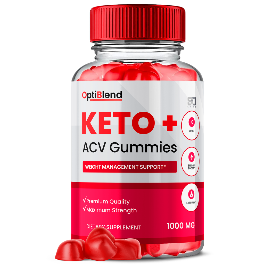 OptiBlend Keto+ACV Gummies Maximum Strength Support Weight Management 60 Gummies