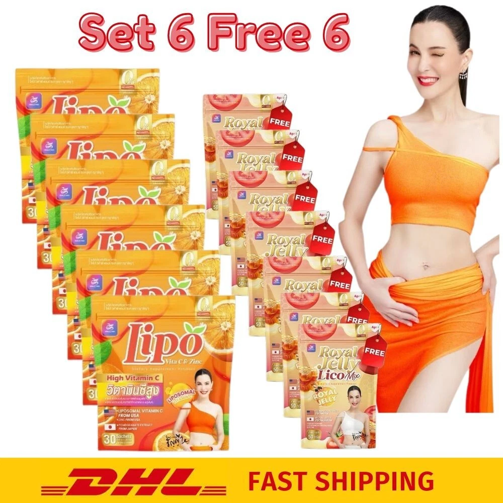 6+6 Yaaleeyah Lipo Vita C & Zinc Royal Jelly Lyco Anti Aging Radiant Smooth Skin