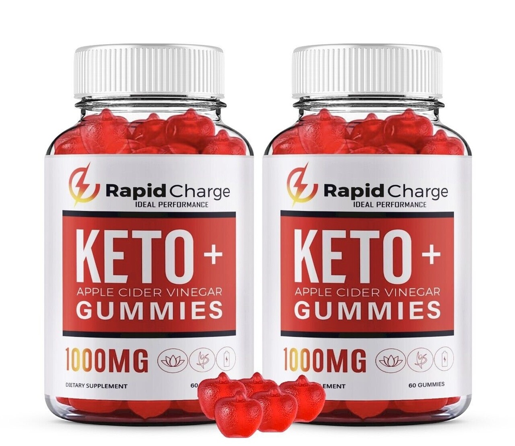 (2 Pack) RapidCharge Keto ACV Gummies, Rapid Charge for Weight Loss & Energy