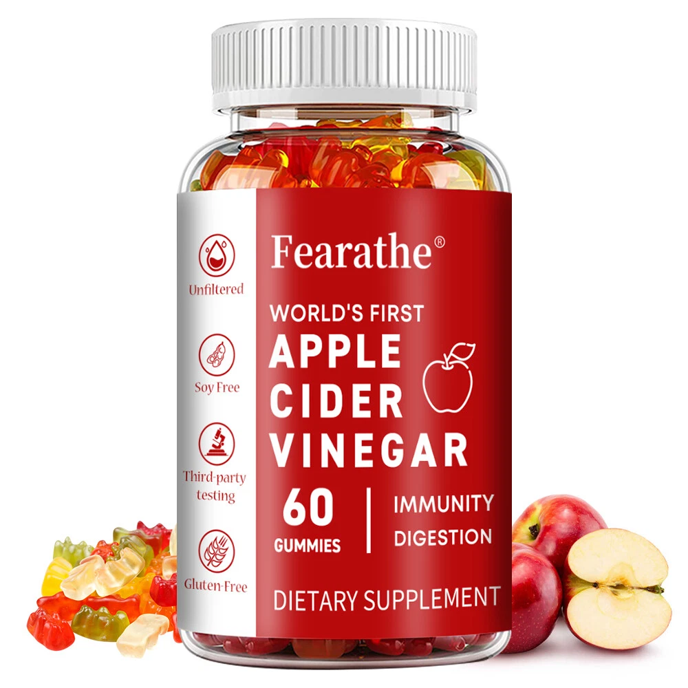 Apple Cider Vinegar Gummies,Promotes Burn Fat & Digestive Health,Detox & Cleanse