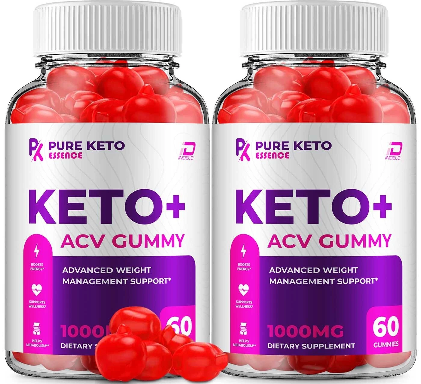 (2 Pack) Pure Keto Essence ACV Gummies Supplements - PureKetoEssence 1000MG