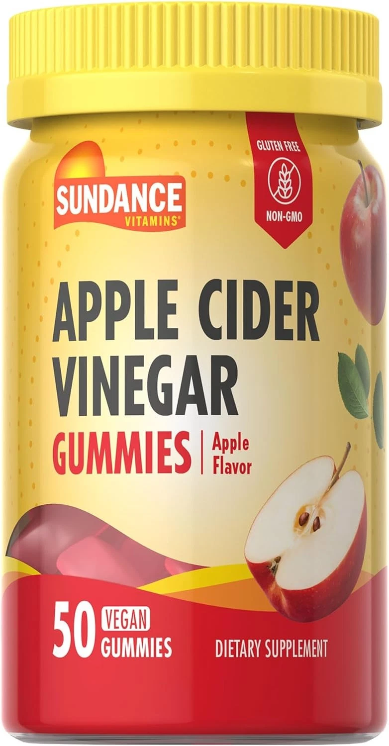 Apple Cider Vinegar Gummies | 50 Count | Apple Flavor | Vegan | by Sundance