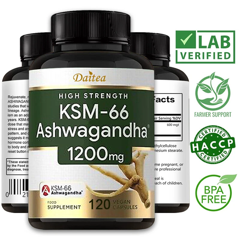 KSM-66 Ashwagandha Supplement | Reduces Stress, Supports Mood and Focus