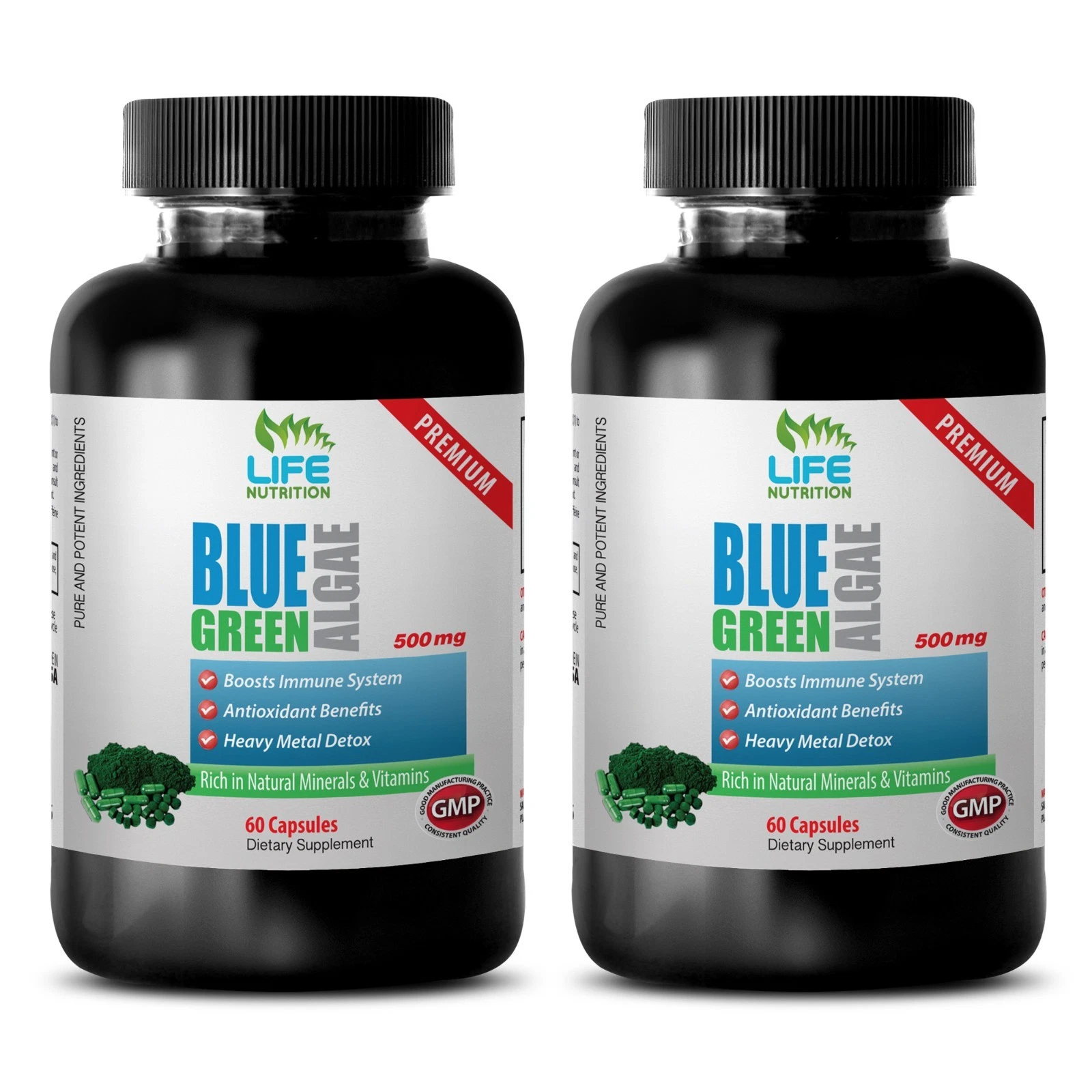 immuno support, Organic Blue Green Algae 500mg, anti inflammatory 2B