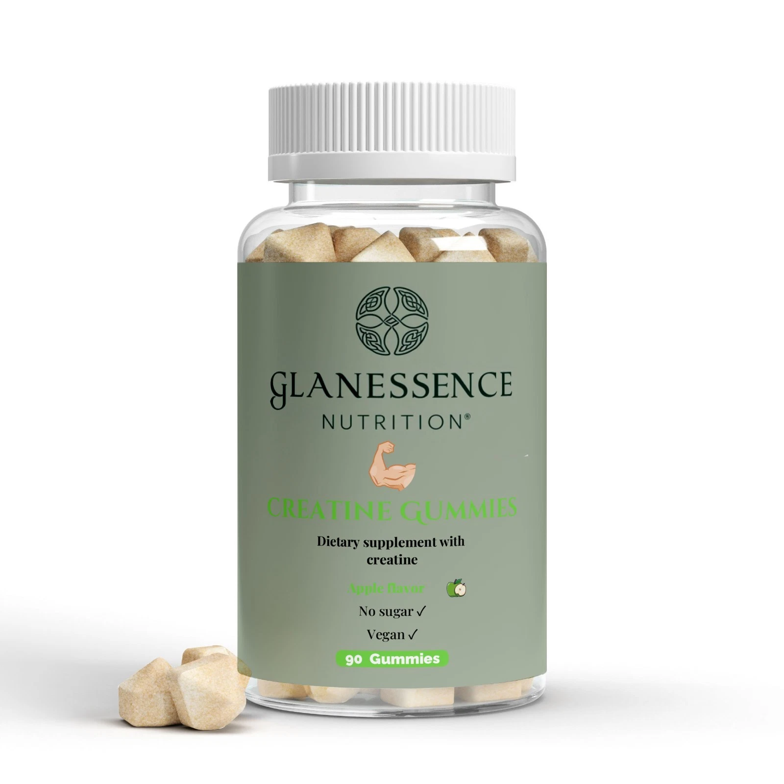 Creatine Gummies 5000mg – 90 Count | Apple Flavor