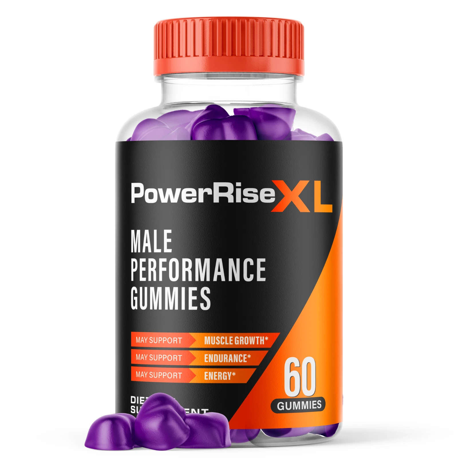 Power Rise XL Men's Gummies Advanced Pro Formula Chewable Supplement 60 Gummies