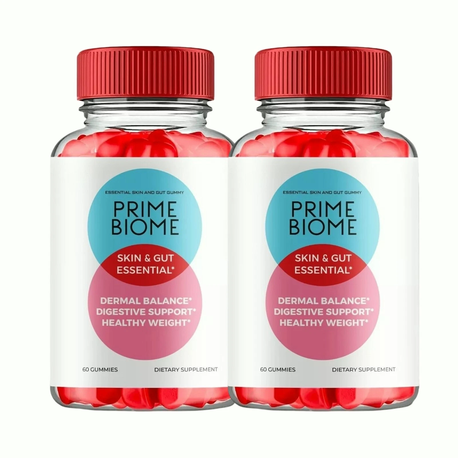 2-Pack Prime Biome Gummies, PrimeBiome Keto ACV Weight Loss Gummies -120 Gummies