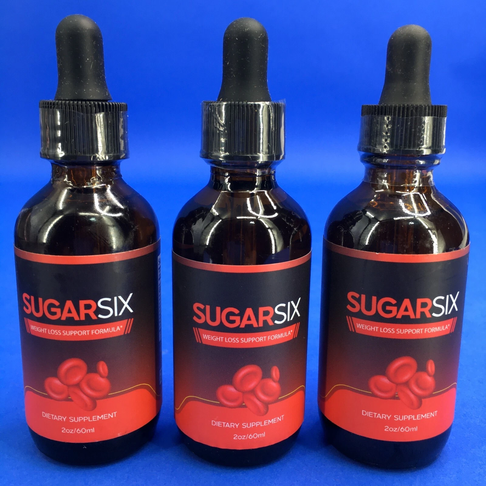 Sugar Six Weight Loss Support Formula 2 oz (Lot of 3)