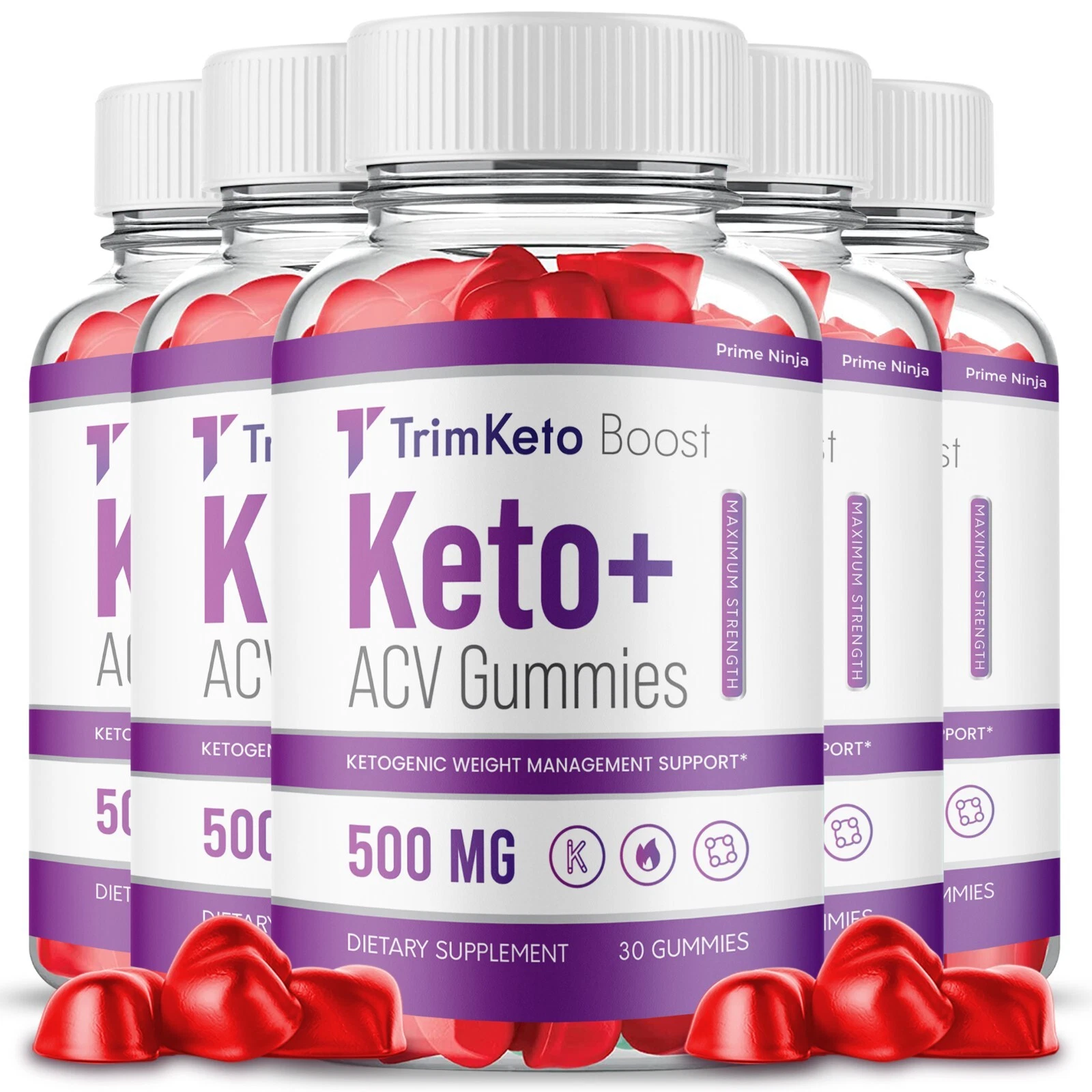TrimKeto Boost Keto ACV Gummies, Trim Keto Boost with ACV Max Strength (5 Pack)