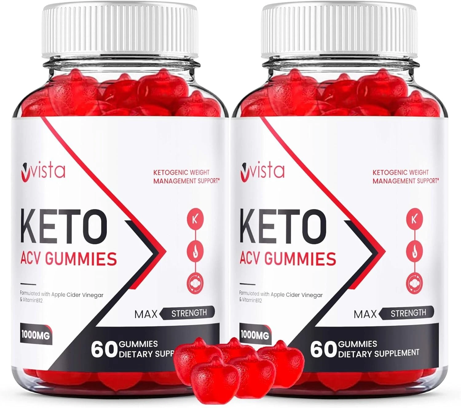 (2 Pack) Vista Keto ACV Weight Loss Gummies for Reducing Fat and Boosting Energy