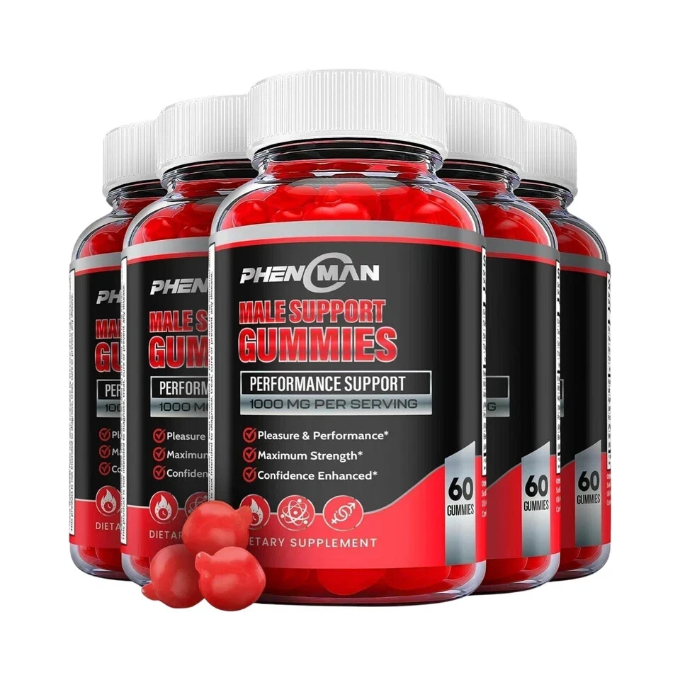 5-Pack Phenoman Male Gummies - Phenoman Male Enhancement Support (300 Gummies)
